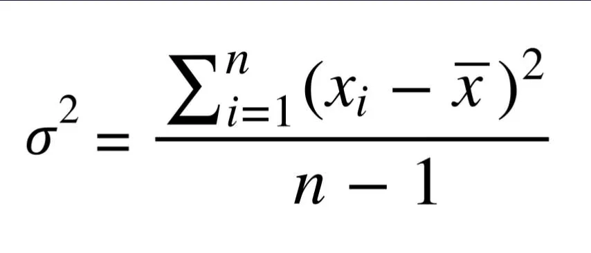 Variance formula